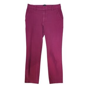 Gap Women's Pixie Pink Slim Ankle High-Rise Straight Leg Tapered Pants Size 4